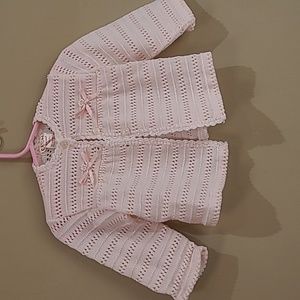 NWOT Eaton baby sweater pink  made in Spain